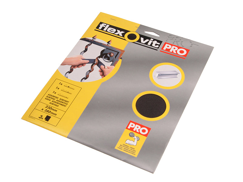 Flexovit Emery Cloth Sanding Sheets 230 x 280mm Coarse 60G (3)