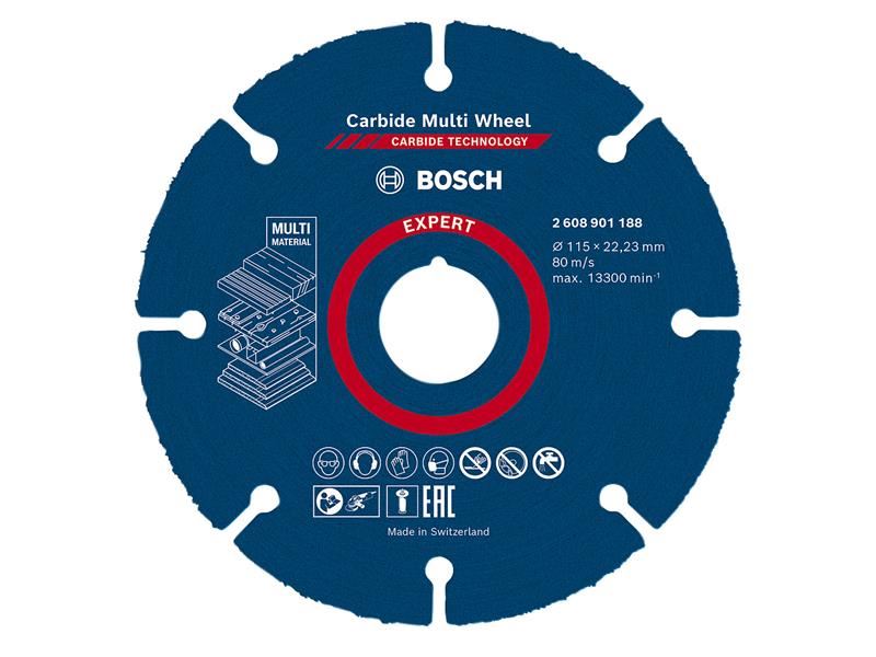 Bosch Powertool Accessories EXPERT Carbide Multi Wheel Cutting Disc 115 x 22.23mm Bosch Powertool Accessories - RockBottom Northampton