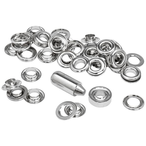 Rapid Eyelets 12 x 23mm (25) + Metal 2 Piece Anvil Rapid - RockBottom Nothampton