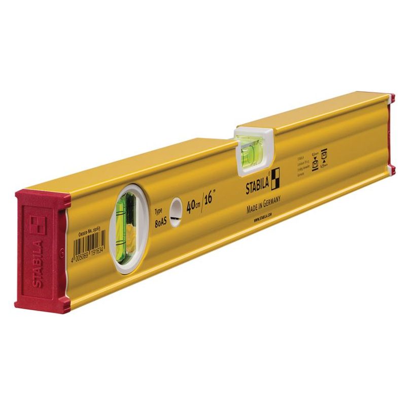 Stabila 80 AS Spirit Level 2 Vial 19163 40cm Stabila - RockBottom Nothampton