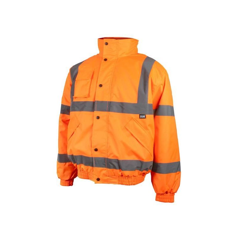 Scan Hi-Vis Bomber Jacket Orange - L (44in) Scan - RockBottom Nothampton