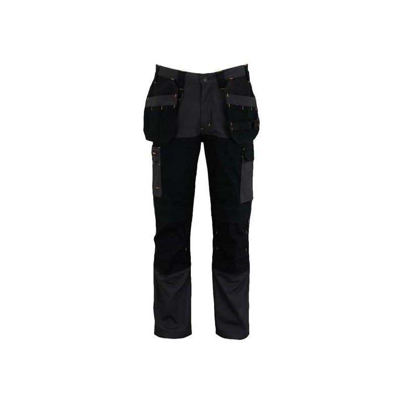 Stanley® Clothing Dixon Slim Fit Trousers Grey/Black Waist 34in Leg R STANLEY® Clothing - RockBottom Nothampton