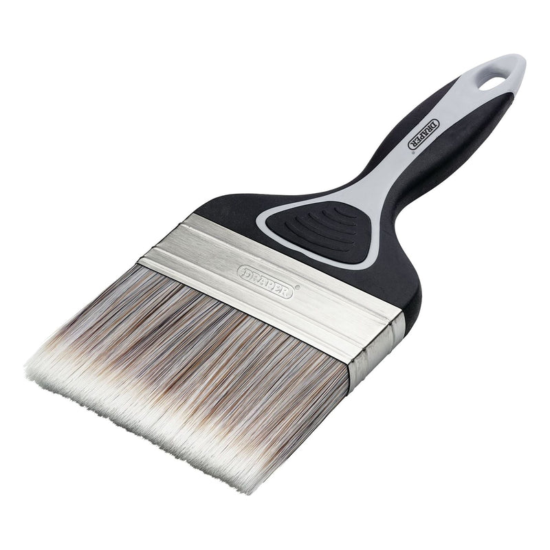 Draper Flat Paint Brush with Soft Grip, 100mm Draper - Town Tools