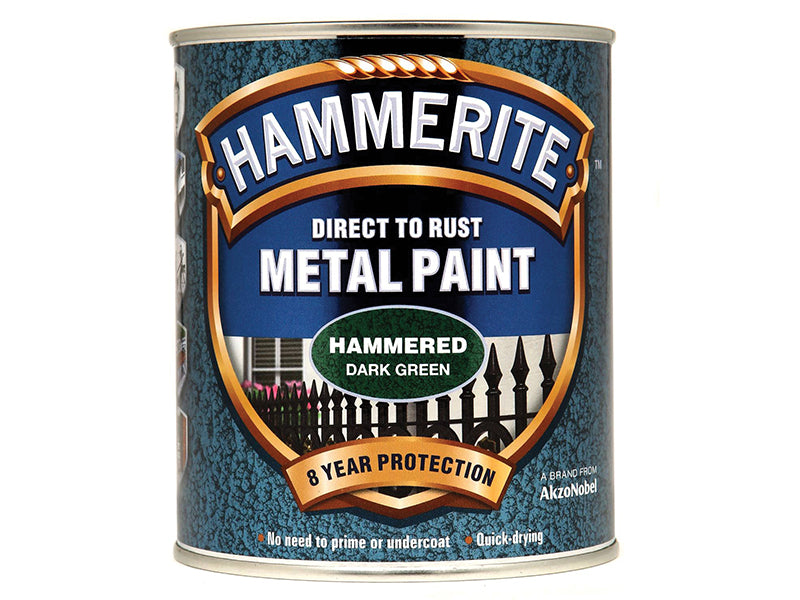 Hammerite Direct To Metal Hammered Dark Green 750ml