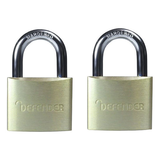 Defender Aluminium Padlock Twin Pack 40mm DEFENDER - RockBottom Northampton