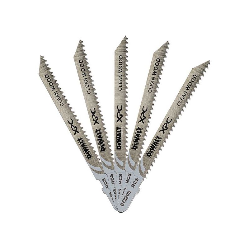 Dewalt Power Tools XPC HCS Wood Jigsaw Blades Pack of 5 T101B DeWALT Power Tools - RockBottom Northampton