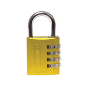 Abus Mechanical 145/40 40mm Aluminium Combination Padlock Yellow 49535 ABUS Mechanical - RockBottom Northampton 