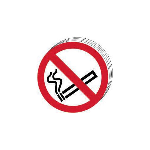No smoking symbol - SAV (100mm dia.) (Pack of 10)