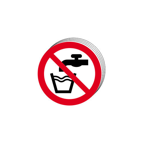 Not drinking water symbol - SAV (50mm dia.) (Pack of 10)