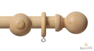 Std Wood 28mm Curtain Pole Natural 160Cm