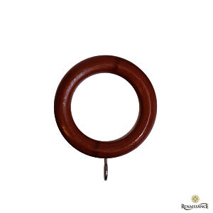 28mm Curtain Rings Walnut (4 Pack)
