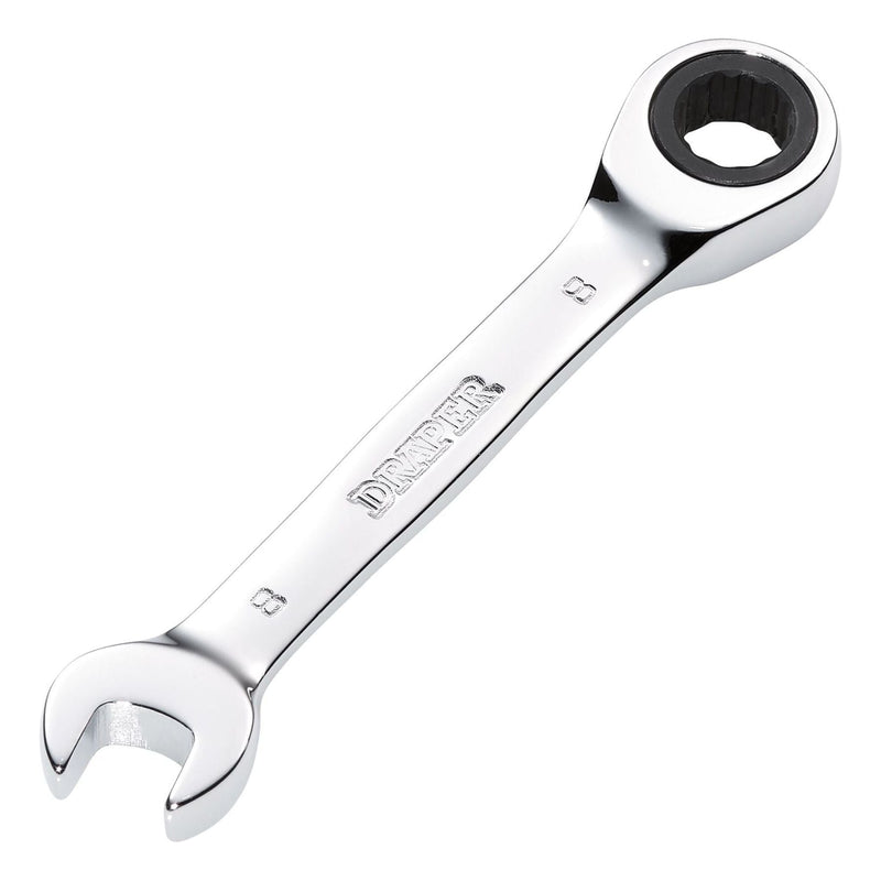 Draper Draper HI-TORQ Metric Stubby Ratchet Combination Spanner, 8mm Draper - Town Tools