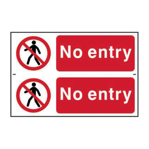 No entry - Self Adhesive PP (300 x 200mm)
