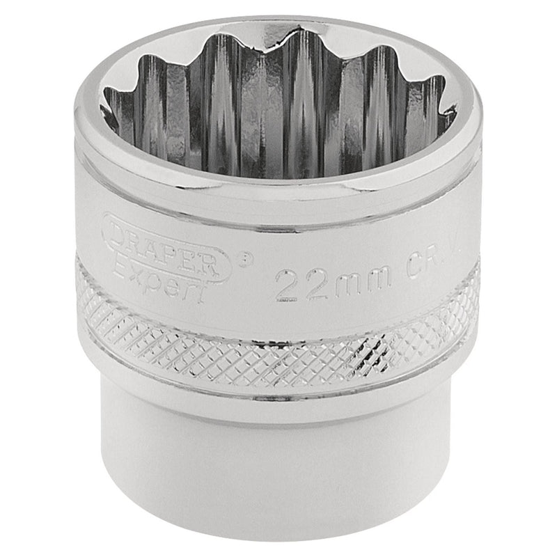 Draper HI-TORQ 12 Point Socket, 3/8" Sq. Dr., 22mm 32800 Draper - Town Tools 