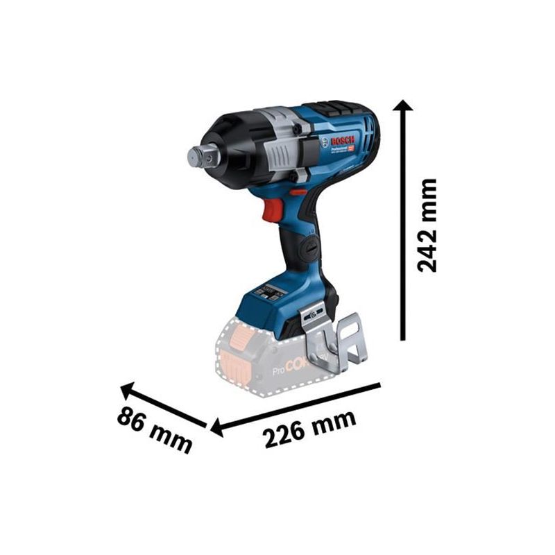 Bosch GDS 18V-1600 HC BITURBO Impact Wrench 18V 2 x 8.0Ah ProCORE18V Li-ion Bosch - RockBottom Northampton