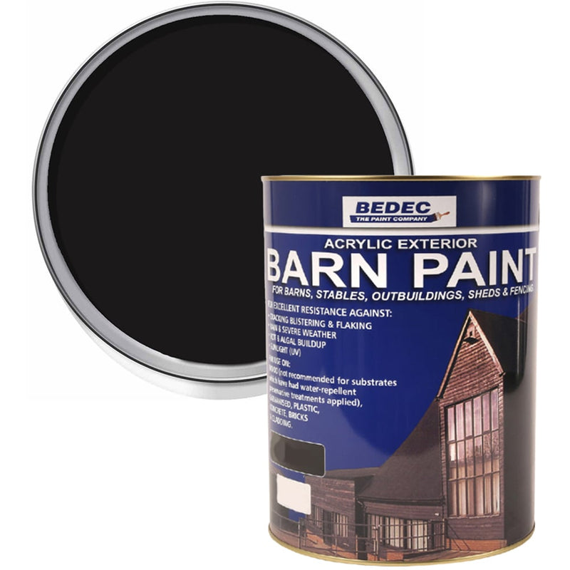 Bedec Barn Paint Matt Black 5L