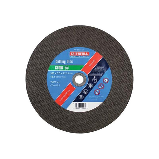 Faithfull Stone Cut Off Disc 300 x 3.5 x 22.23mm Faithfull - RockBottom Northampton