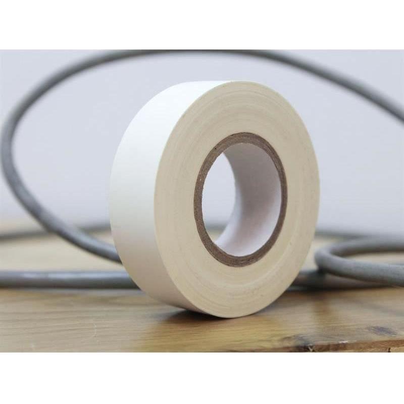Faithfull PVC Electrical Tape White 19mm x 20m Faithfull - RockBottom Northampton