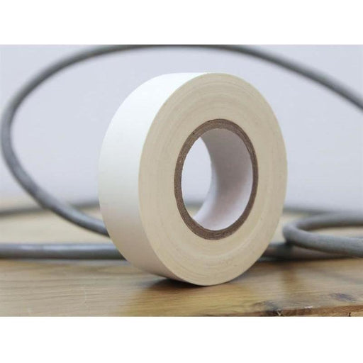 Faithfull PVC Electrical Tape White 19mm x 20m Faithfull - RockBottom Northampton