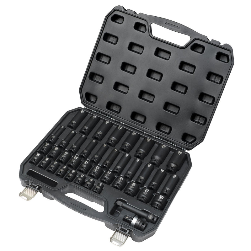 Draper 07106 Draper Hi-TORQ® Impact Socket Set, 1/2" Sq. Dr. (40 Piece)