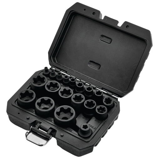 Draper 07128 External Torx Plus Socket Set, 1/4", 3/8", 1/2" Sq. Dr. (19 Piece)
