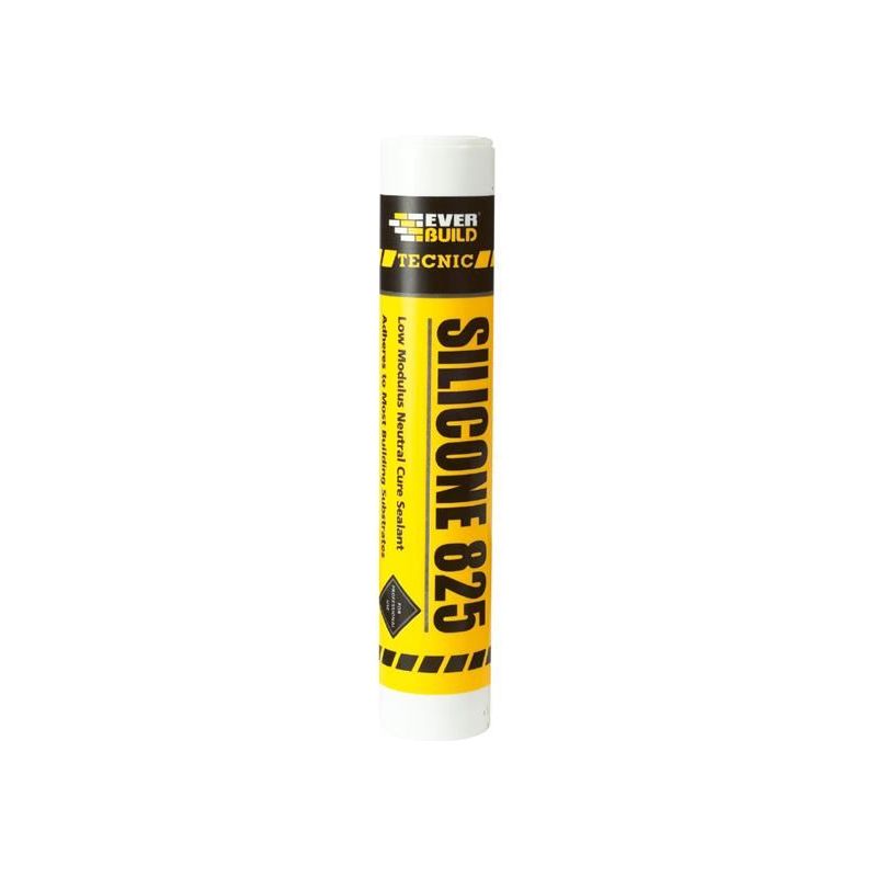 Everbuild Sika Tecnic Silicone 825 Black 380ml Everbuild Sika - RockBottom Northamptin