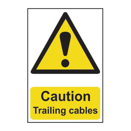 Caution Trailing cables - Self Adhesive PP (200 x 300mm)