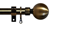 Extensis 19/16mm Extendable Curtain Pole Set 120-210cm Antique Brass