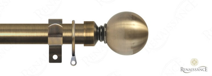 Ext 28 Curtain Pole Antique Brass 120-210cm