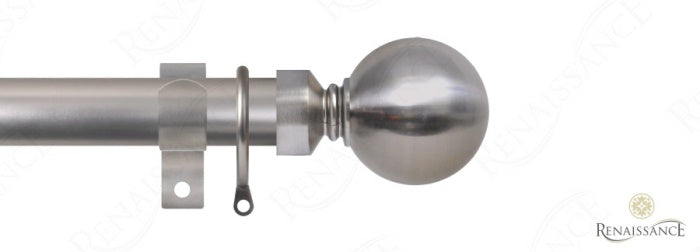 Ext 28 Curtain Pole Brushed Nickel 180-340cm