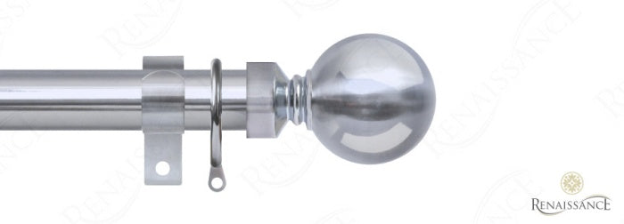 Ext 28 Curtain Pole Polished Chrome 180-340cm