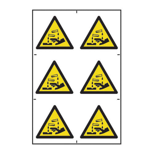 Corrosive symbols - Self Adhesive PP (200 x 300mm) - Min Order 2