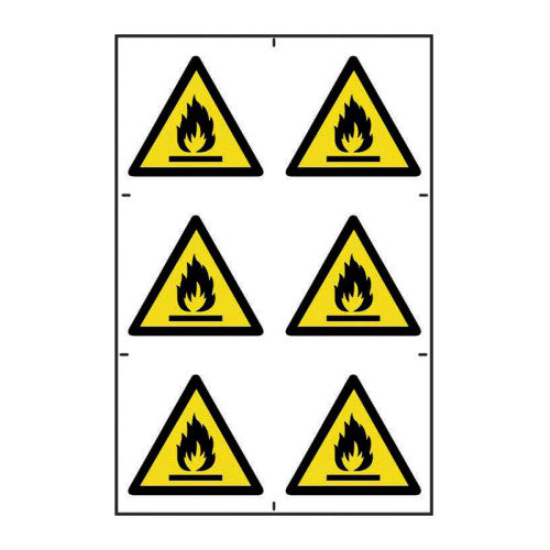 Flammable symbols - Self Adhesive PP (200 x 300mm)