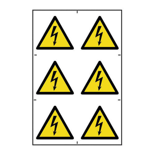 Electrical Hazard symbols - Self Adhesive PP (200 x 300mm)