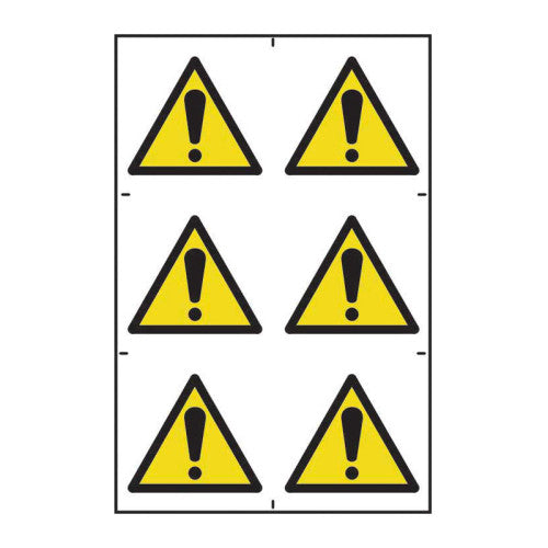 Hazard Warning symbols - Self Adhesive PP (200 x 300mm)