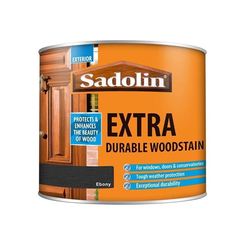 Sadolin Extra Durable Woodstain Ebony 500ml Sadolin - RockBottom Nothampton