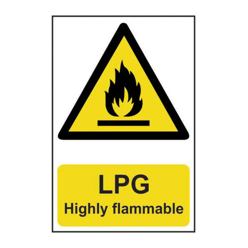 LPG Highly flammable - Self Adhesive PP (200 x 300mm)