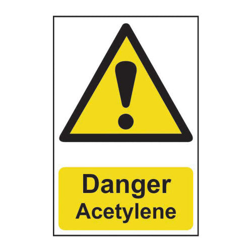 Danger Acetylene - Self Adhesive PP (200 x 300mm)