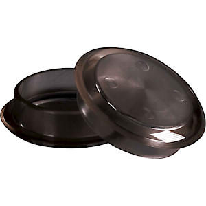 Deep Plastic Castor Cups 45mm Brown (4 Pack)