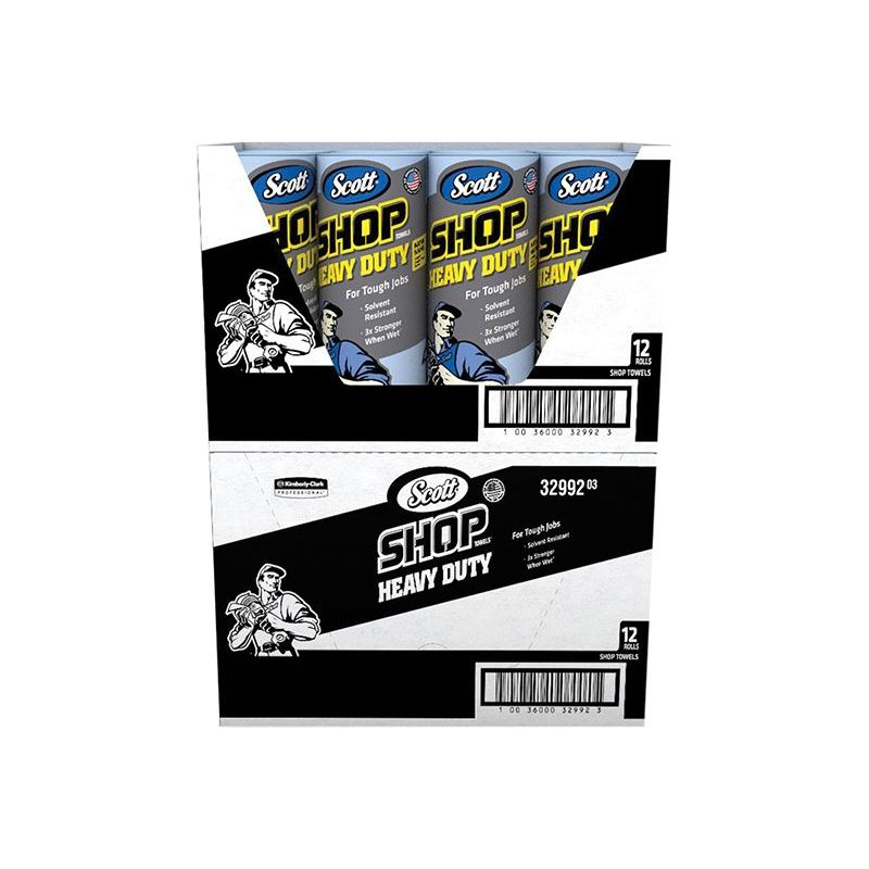 Kimberley Clarke SCOTT® Blue Heavy-Duty Shop Cloth Roll Kimberley Clarke - RockBottom Northampton
