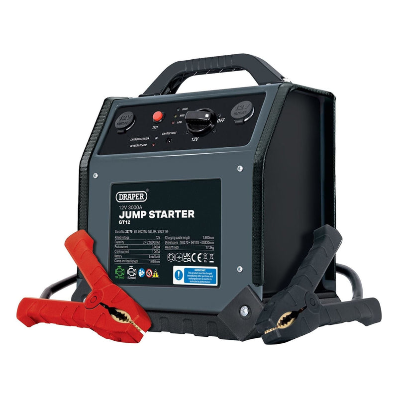 Draper 12V Jump Starter, 3000A Draper - Town Tools