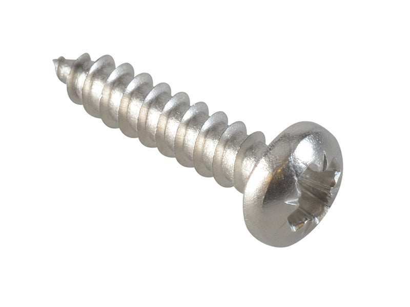 ForgeFix Self-Tapping Screw Pozi Compatible Pan Head SS 5/8in x 6 ForgePack 50