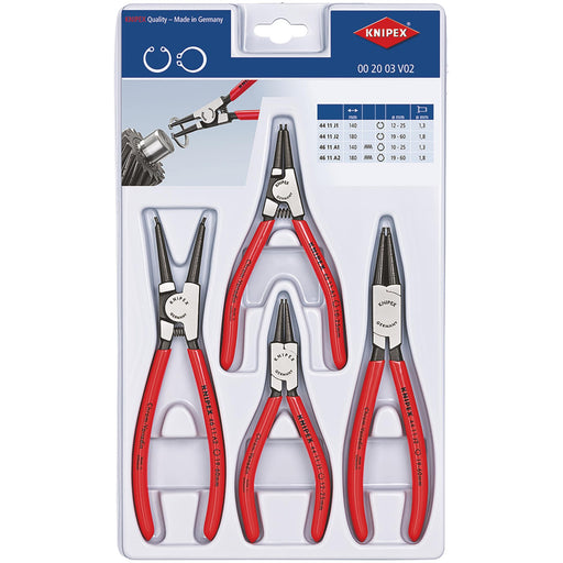 Draper 09894 KNIPEX 00 20 03 V02 Set of Circlip Pliers, 4 parts