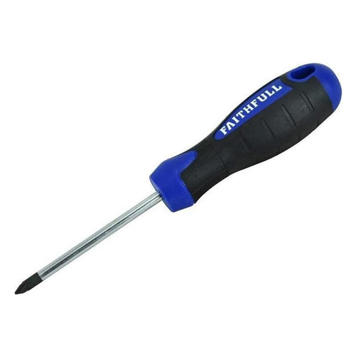 Faithfull Soft Grip Screwdriver Pozidriv Tip PZ2 x 100mm Faithfull - RockBottom Northampton