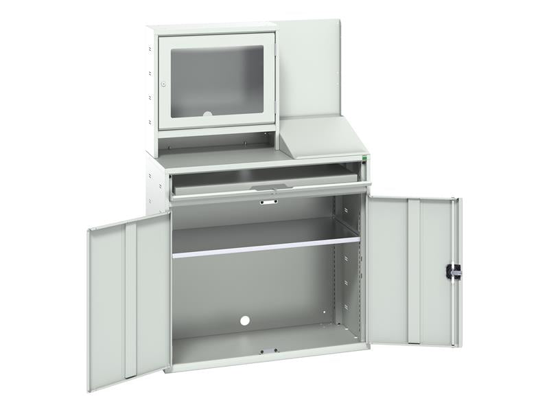 Bott Verso Computer Cupboard 1050 x 550 x 1650mm Light Grey