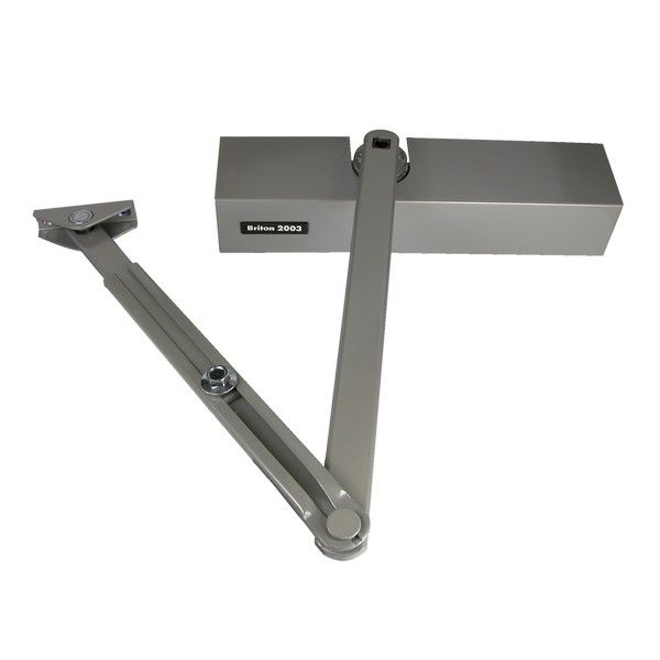Briton® 2003 Door Closer - Silver Finish