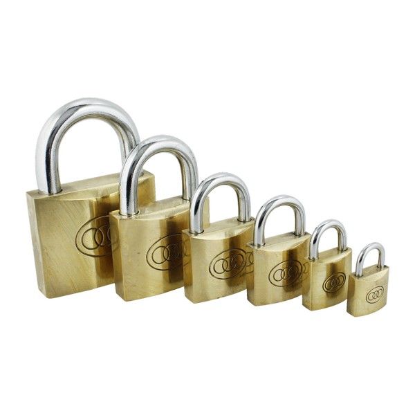 Tri-Circle Brass Padlocks - Boxed
