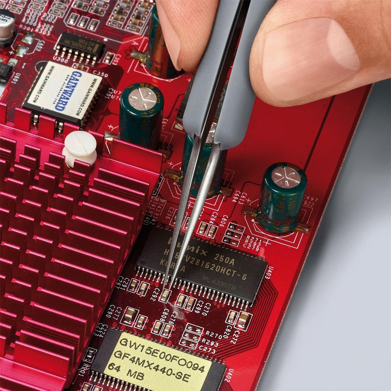 Draper Knipex 92 21 13 ESD Precision Tweezers with rubber handles ESD, 112mm Draper - Town Tools