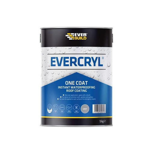 Everbuild Sika EVERCRYL® One Coat Grey 5kg Everbuild Sika - RockBottom Northamptin