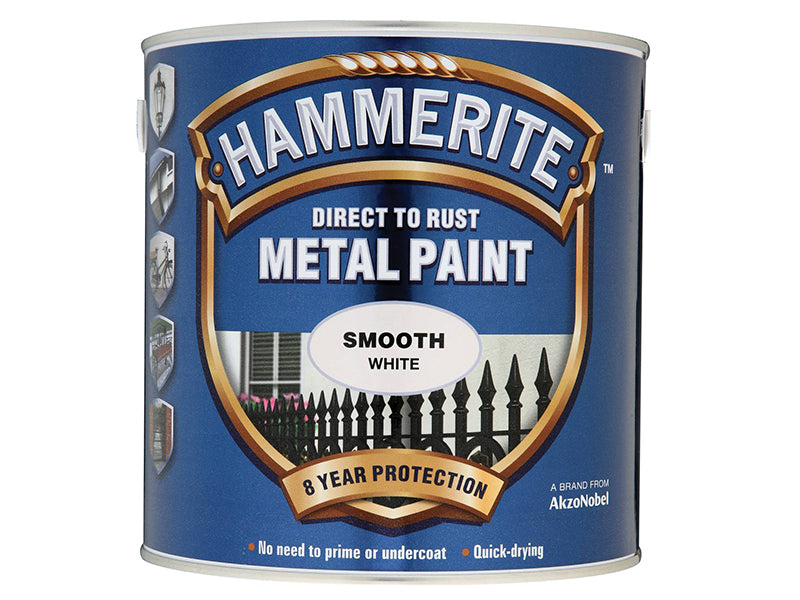 Hammerite Direct To Metal Smooth White 2.5L